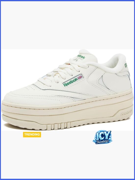 Shoes - Leather Platform Sneakers Casual Tennis Shoes for Women - Lace-Up Athletic